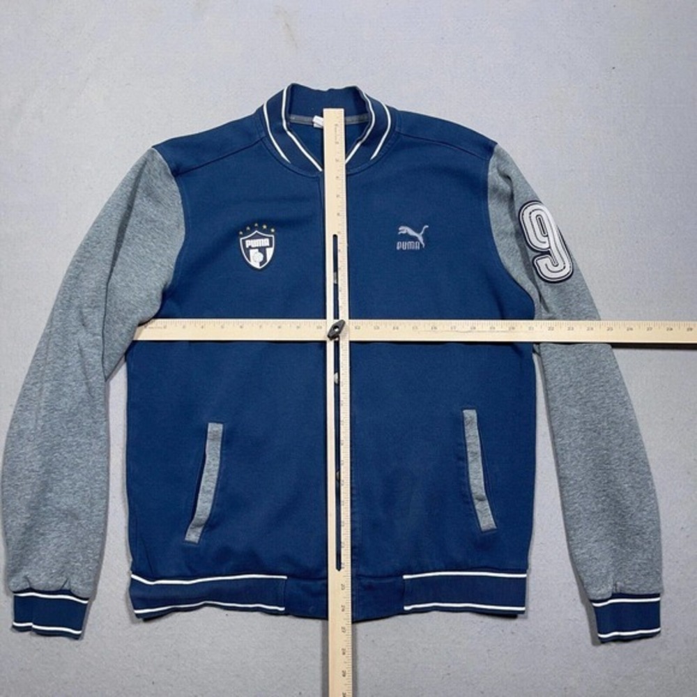 Puma Monterrey MX Soccer Letterman Track Jacket Youth XXL Blue Snap Button - Picture 6 of 10
